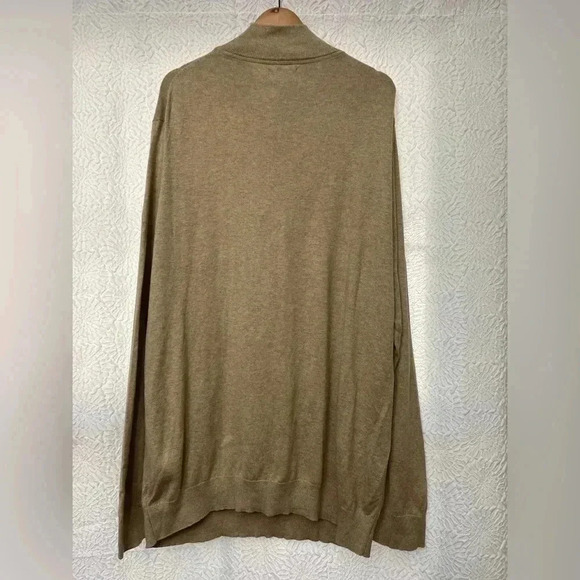 Foundry Supply Quarter Zip Sweater Size 2XLT Tall Beige Long Sleeve Lightweight - Picture 12 of 13